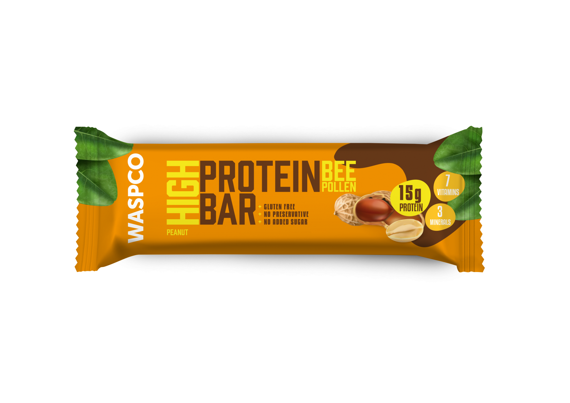 Yer Fıstıklı Arı Polenli Vitaminli Yüksek Protein Bar-333