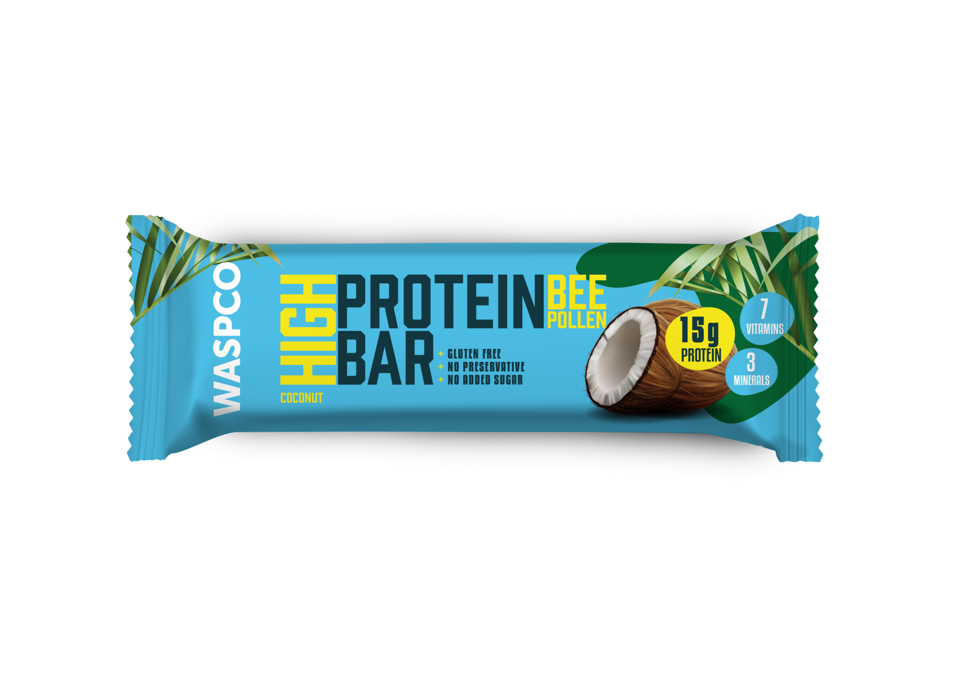 High Protein Bar with Coconut and Almond Bee Pollen and Vitamins-334